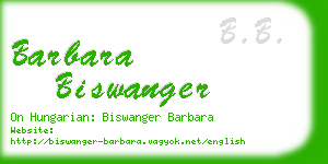 barbara biswanger business card